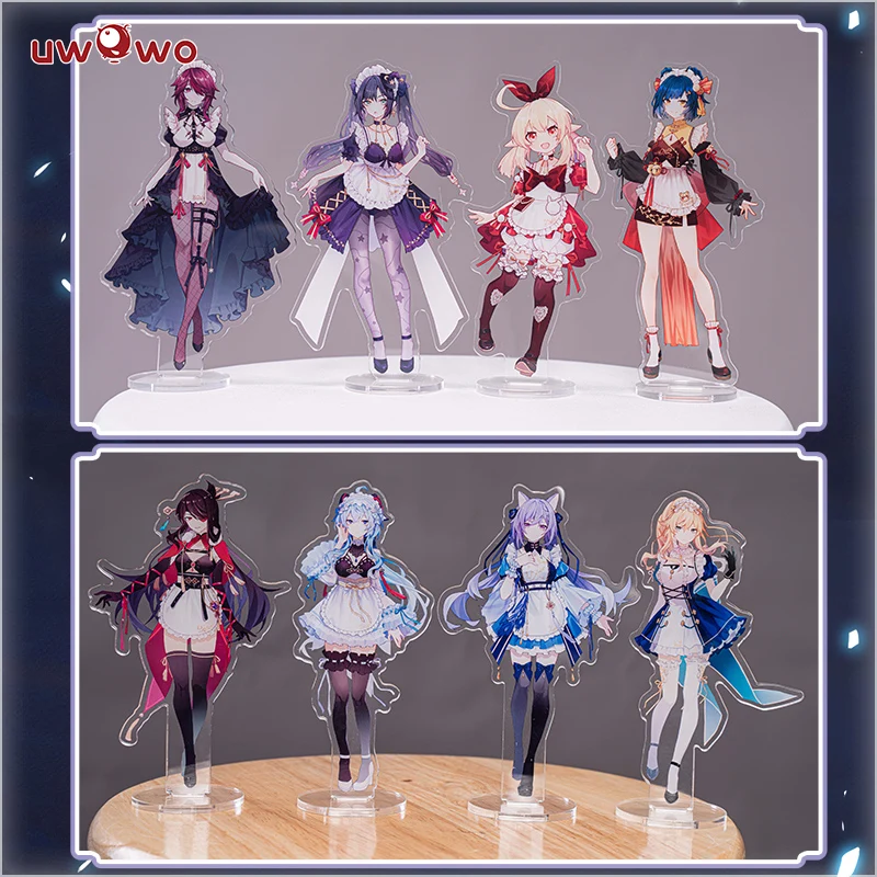 UWOWO Genshin Impact Fanart Maid Series: Mona Beidou Kokomi Keqing Rosaria Yae Miko Gift Figure Standee Acrylic Stand 1