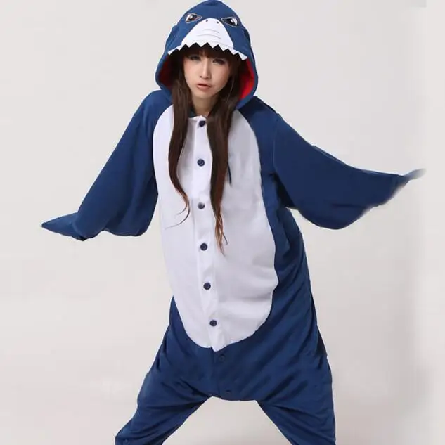 Adult Winter Monokuma Bear Blue Shark Pajamas Jack Skellington Sloth Lemur Animal Kiguruma Onesie Cosplay Costume 1