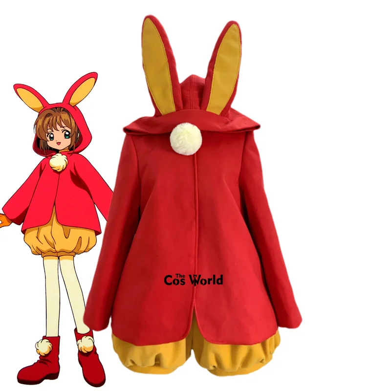 Cardcaptor Kinomoto Sakura Episode 36 Battle Red Bunny Outfits Anime Cosplay Costumes 1