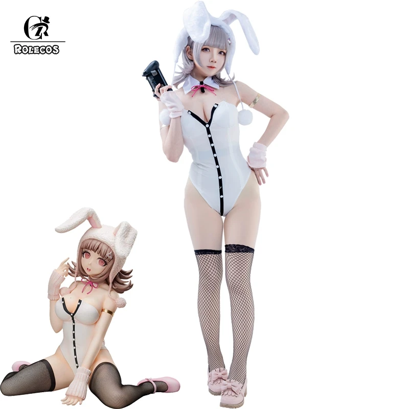 ROLECOS DanganRonpa 2 Nanami ChiaKi Bunny Girl Cosplay Jumpsuit 9 ROLECOS Super DanganRonpa 2 Cosplay Costume Nanami ChiaKi Bunny Girl Cosplay Jumpsuit Women Sexy Bodysuit Halloween Party Romper 1