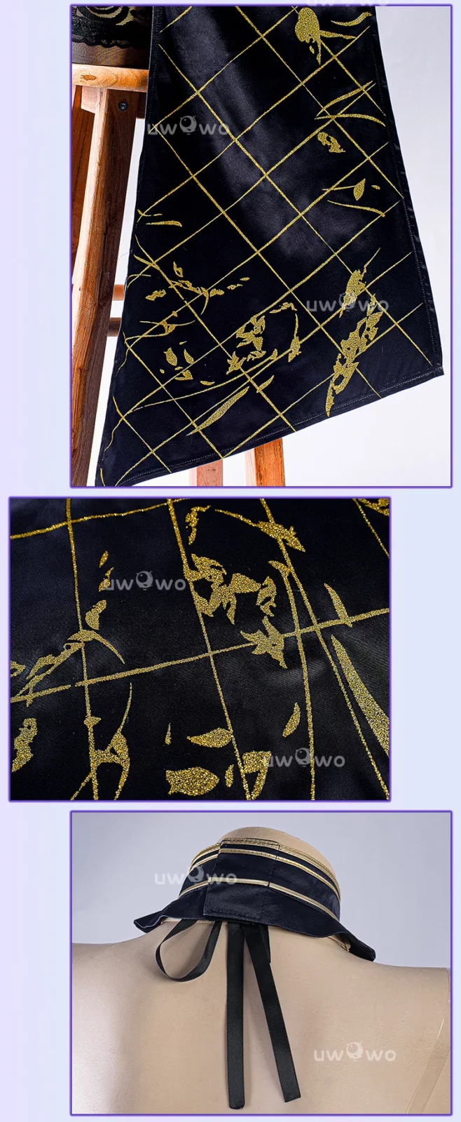 Cheshiree Cosplay Azur Lane Cait Sith Crooner Kostüm mit Schal Halloween 9