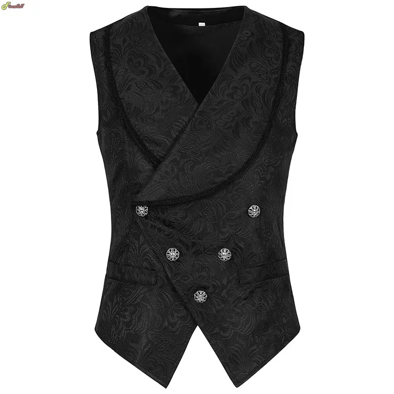 Mittelalterlicher Vampir-Weste Cosplay Kostüm Steampunk Jacke Gothic Blazer Suits 12 Mens Medieval Vampire Waistcoat Cosplay Costume Steampunk Jacket Vest Coat Victorian Ghost Gothic Blazer Suits 1
