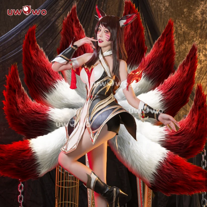 PRE SALE UWOWO Ahri Cosplay League of Legends/LOL: Risen Legend Ahri Cosplay Costume With Tail Halloween Costume Xmas 1