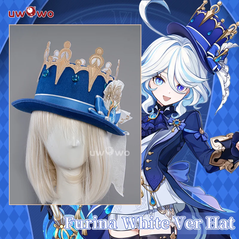 UWOWO Furina Cosplay Hat Genshin Impact Furina Focalors Cosplay Hydro Archon Fontaine Rococo Style Headwear with Acces 1