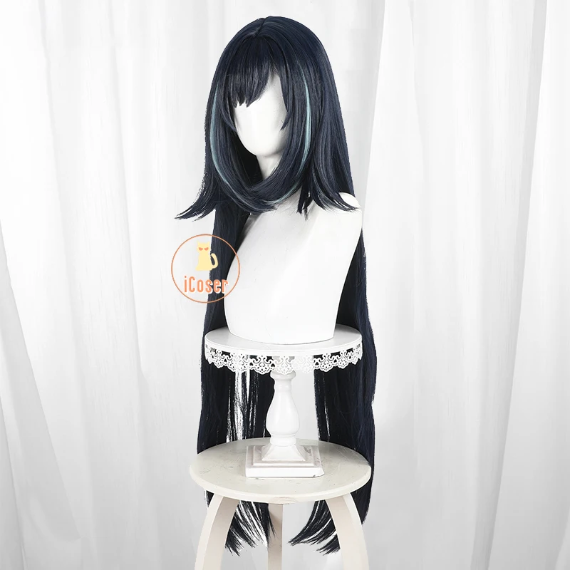 Cosplay Perücke Genshin Impact Dunkelblau Langhaar Liyue Frühling Halloween Karneval Party Frauen Mädchen Requisite 13 Cosplay Perücke Genshin Impact Dunkelblau Langhaar Liyue Frühling Halloween Karneval Party Frauen Mädchen Requisite 2