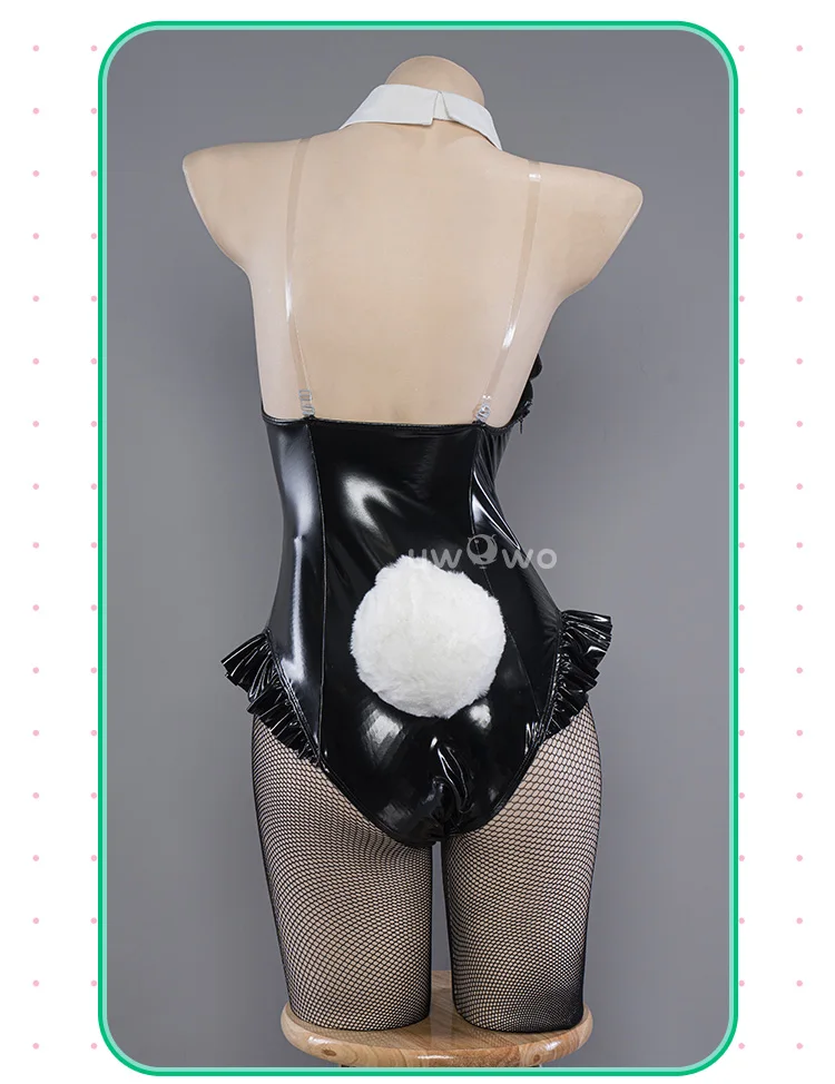 Mikku Bunny Cosplay mit Kopfband Schwarzes Mikku Cosplay Kostüm Bodysuit Karneval Halloween Outfits 6