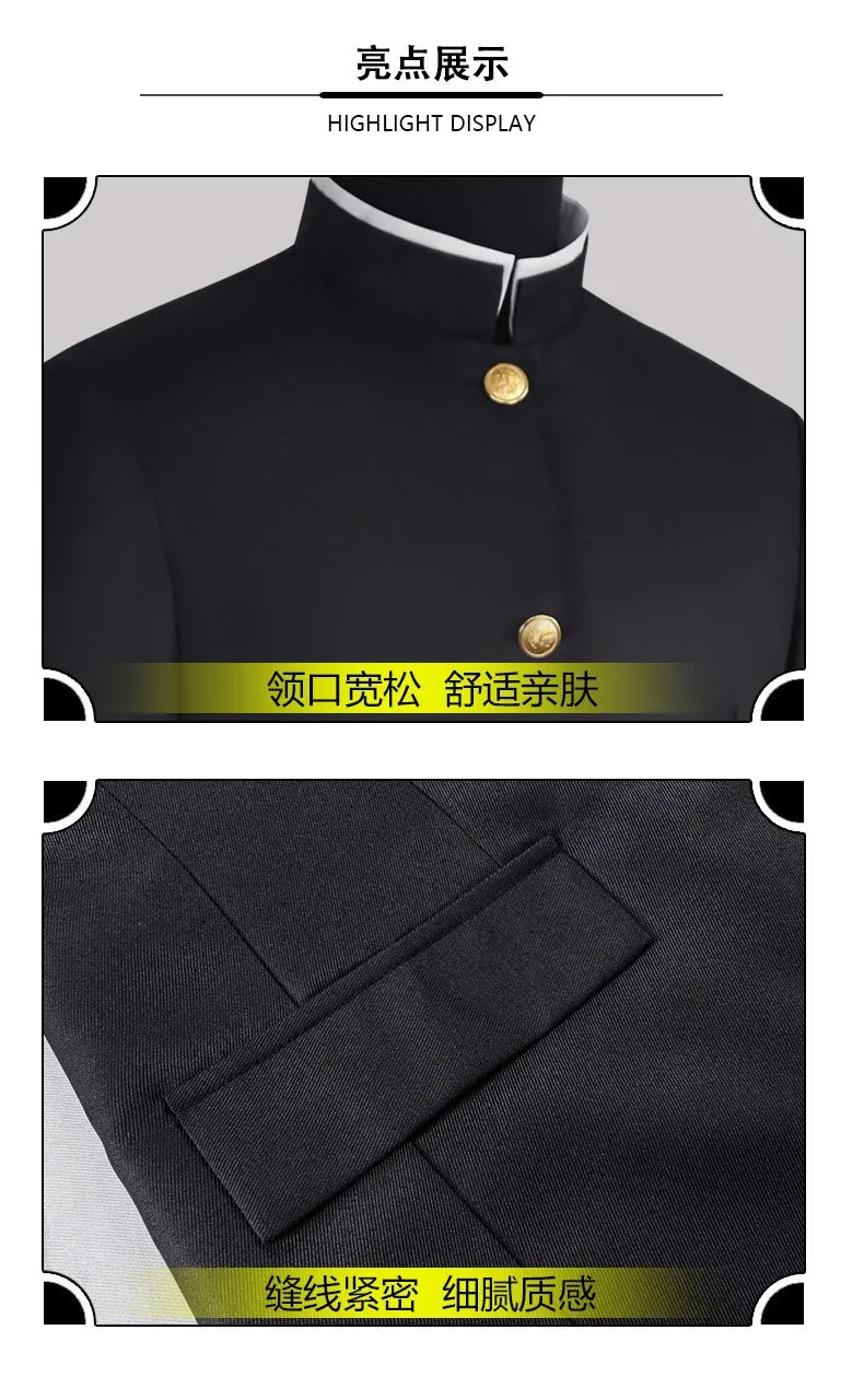 Ken Takakura Cosplay Kostüm Perücke Anime Dandadan Okarun Uniform Brille Schwarze Jacke Halloween Männer Frauen 5