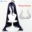 Albedo Cosplay Wig Dark Purple Black 100cm Long Straight Wigs Heat Resistant Synthetic Hair Halloween Anime Cosplay Wigs 7