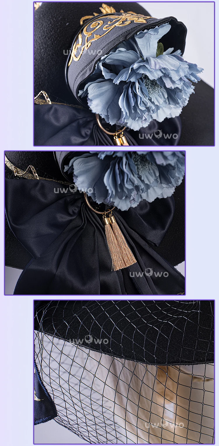 Cheshiree Cosplay Azur Lane Cait Sith Crooner Kostüm mit Schal Halloween 5
