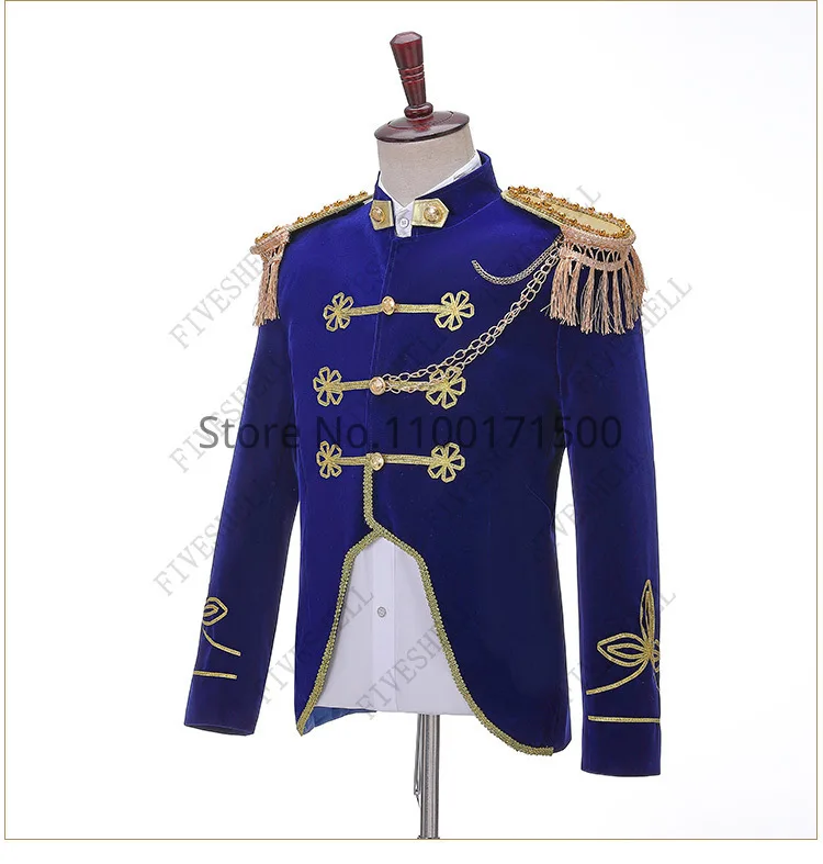 Königlicher Prinz Kapitän Matrose Kostüm Mittelalterliches Outfit Halloween Coat 18