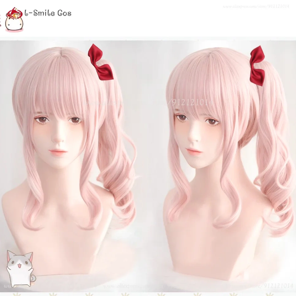 Akiyama Mizuki Cosplay Wig Scalp Light Pink Curly Ponytail mzk Anime Cosplay Wigs Heat Resistant Synthetic Hair Amia Women Wigs 1