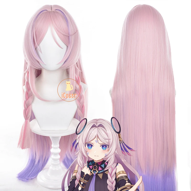 Game Genshin Impact Citlali Cosplay Wig Pink Purple Long Hair Masters of The Night-Wind Natlan Halloween Party for Women Props 1