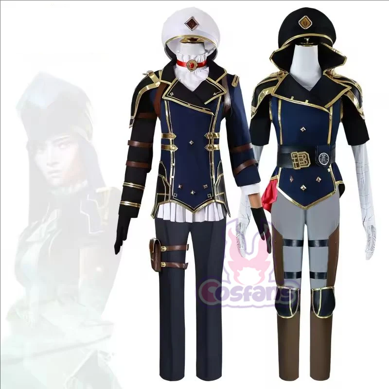 Game LOL Arcane Season 2 Cosplay Caitlyn Kiramman VI Costume Uniform Suits Halloween Party Carnival Role Play Outfits Women 1