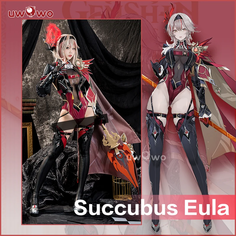 LAST BATCH UWOWO Exclusive Succubus Eula Cosplay Genshin Impact Cosplay Succubus Ver. Halloween Costumes Size S-3XL Game Outfit 1