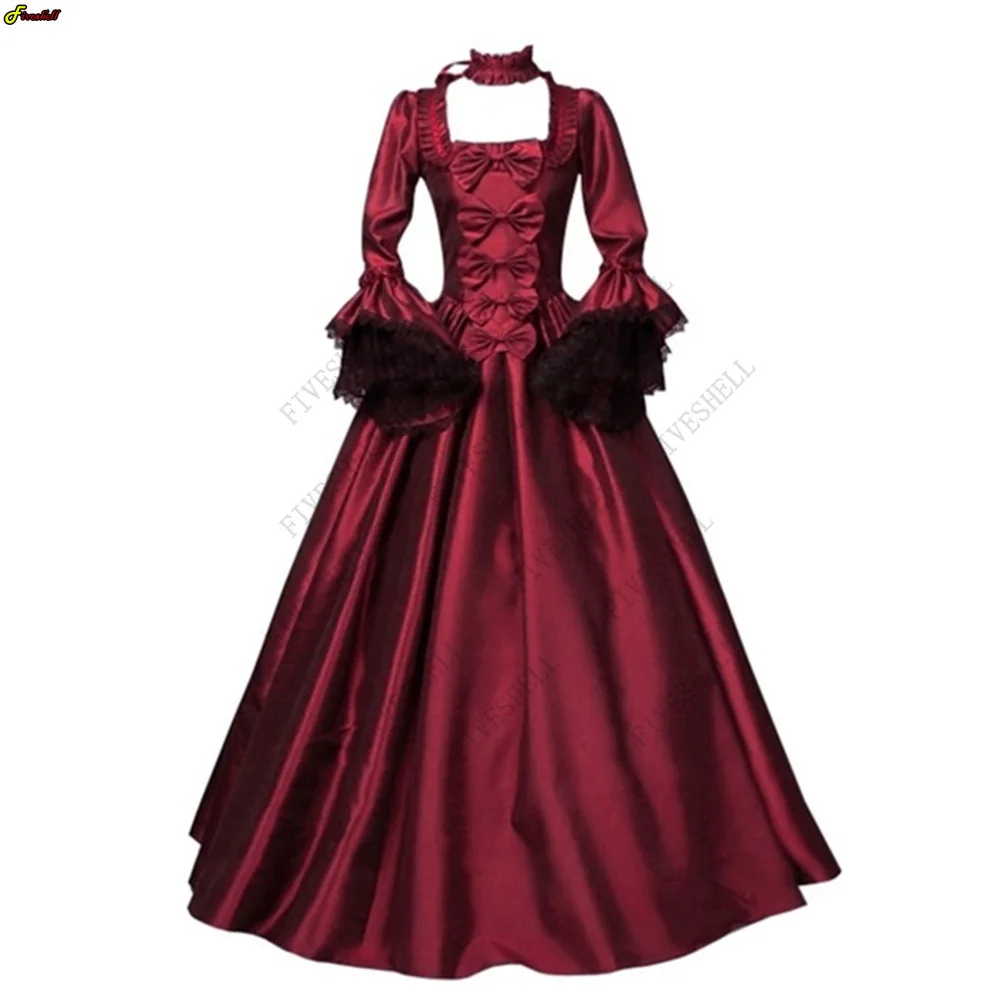 Plus Size 5XL Steampunk Vintage Women Medieval Dress Gothic Lady Vampire Lace Sleeve Halloween Costume Wholesale Drop shipping 1