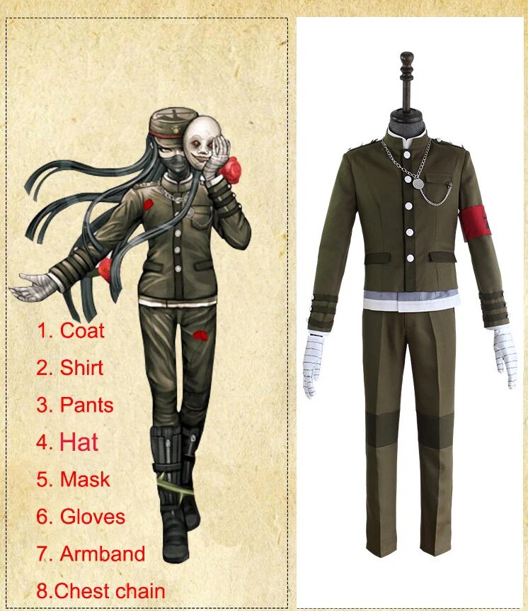 Game Danganronpa V3: Killing Harmony Korekiyo Shinguji Cosplay Costume Outfits School Uniform Korekiyo Shinguji Cosplay Wig Hair 10