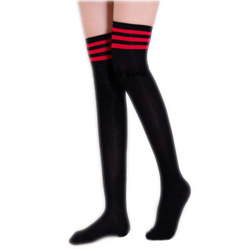 16 Farben Damen Herbst Winter Wärmende Streifen Overknee Socken Oberschenkel für Anime Schuluniform 2 16 Colors Womens Autumn Winter Warming Stripes Stocking Over The Knee Socks Thigh Highs For Anime School Uniform 2
