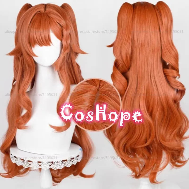 Sonetto Cosplay 78cm Curly Wig With Ponytails Orange Brown Wig Cosplay Anime Wigs Heat Resistant Synthetic Wigs 1