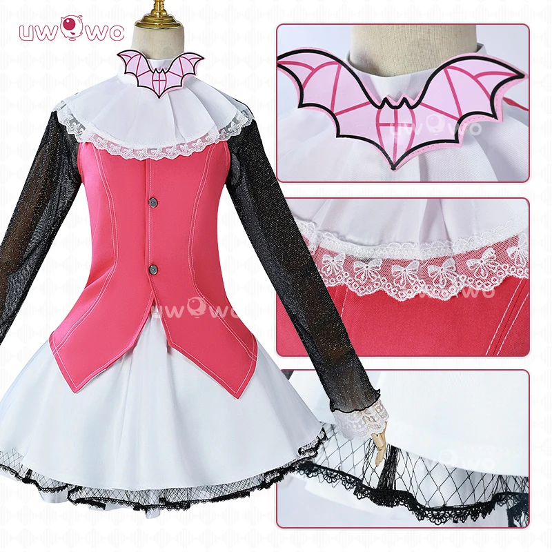 UWOWO Collab Series: Monster High: Draculaura Cosplay Costume Pink Suit Vampiree Anime Female Cosplay Halloween Costume 1