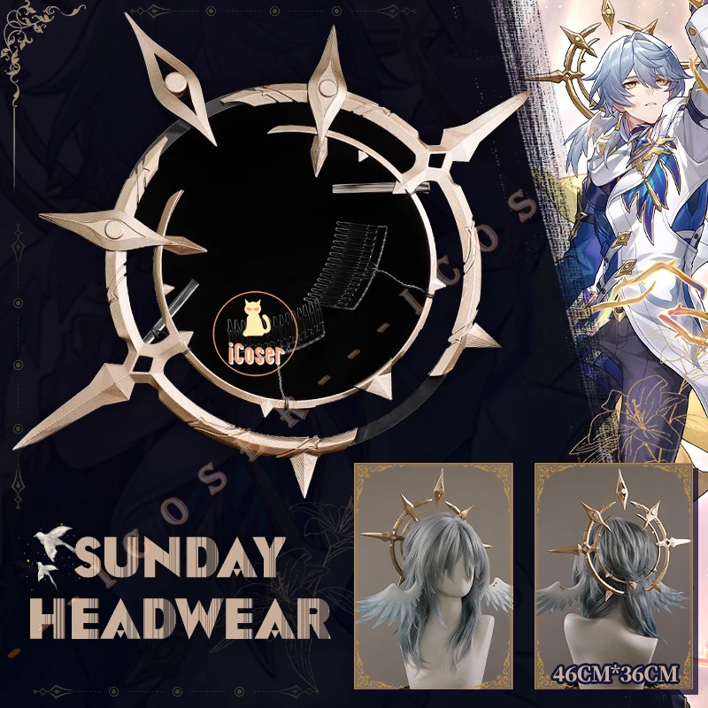 Honkai Star Rail Sunday Cosplay Halo Prop Headwear Game Accessory Halloween Party for Women Men Role Play Holiday Gifts iCoser 1