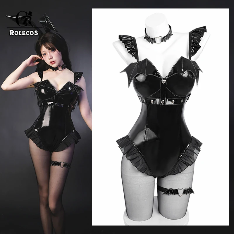 ROLECOS Original Sexy Little Devil Sakurajima Mai Bunny Suit Cosplay Costume Women Black Dress Jumpsuit Outfit Halloween Fullset 1