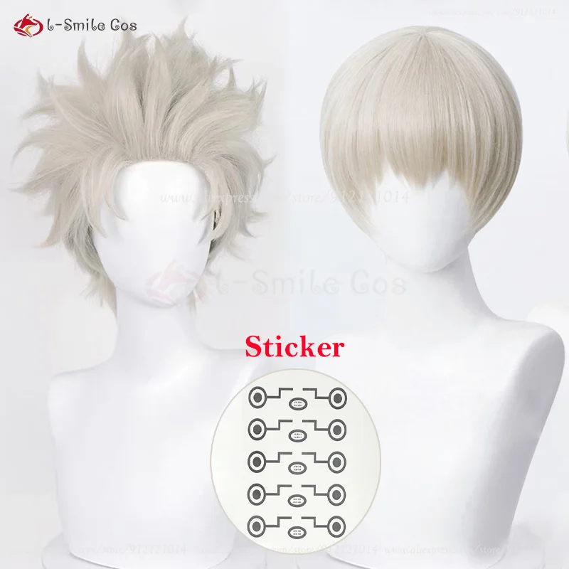 Inumaki Toge Cosplay Wig Anime Cosplay 28cm Short Inumaki Toge Wig Heat Resistant Hair Role Play Wigs + Wig Cap 1