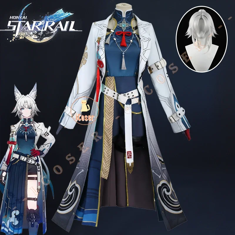 Feixiao Cosplay Wig Honkai Star Rail Game Uniform Halloween Party Frauen 15 iCoser Feixiao Cosplay Costume Wig Honkai Star Rail Game Uniform Hairband Earrings The Xianzhou Yaoqing Halloween Party Women 1