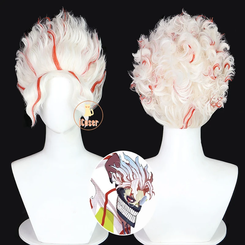 Anime Dandadan Okarun Cosplay Wig Ken Takakura Red White Short Hair Momo Ayase Halloween Party for Women Men Role Play Accessory 1