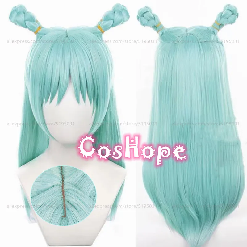 Hajime Kashimo Cosplay Wig 55cm Long Pre Braided Cyan Wig Cosplay Anime Cosplay Wig Heat Resistant Synthetic Wigs 1