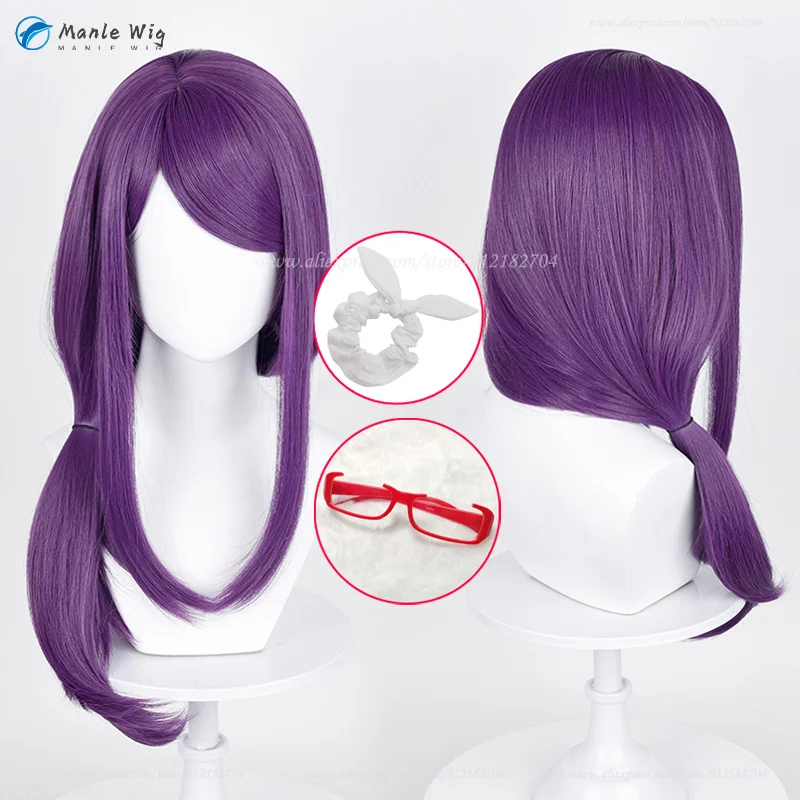 High Quality Anime Wig Cosplay Kamishiro Rize Cosplay Wig 70cm Purple Women Anime Wigs Heat Resistant Synthetic Wigs + Wig Cap 1