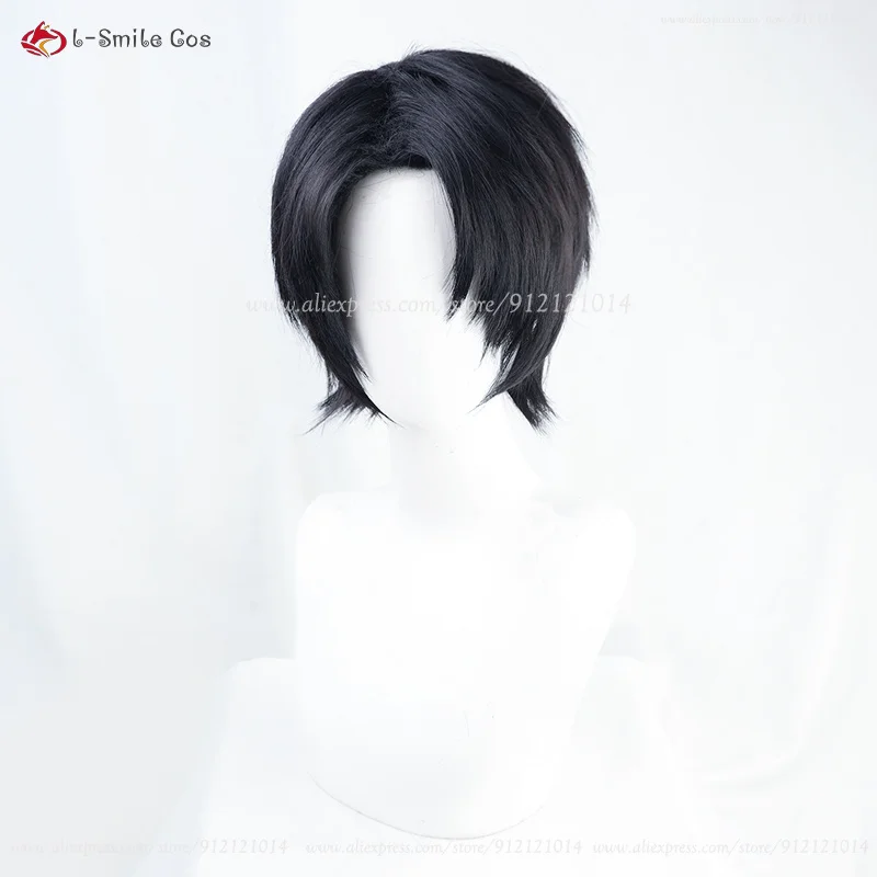 Anime Yuuta Okkotsu Kurzhaar Perücke Schwarz Hitzebeständige Synthetik Haar Halloween Accessoire Wig Ring 8