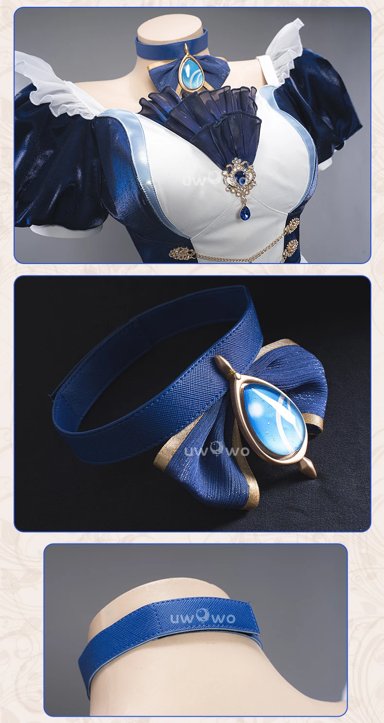 Genshin Impact Fanart Furina Focalors Hydro Archon Maid Cosplay Kostüm 11