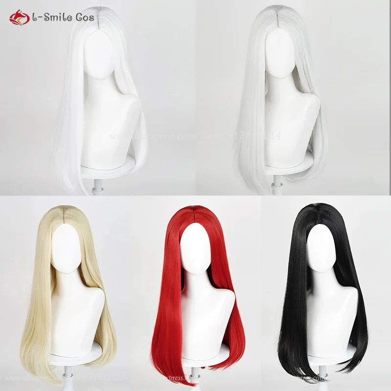 60cm Synthetik Haar Weiß Rot Schwarz Gelb Silber Cosplay Perücke Mittelscheitel Gerade Anime Hitzebeständiges Haar Für Frauen 16 60cm Long Synthetic Hair White Red Black Yellow Sliver Cosplay Wigs Middle Part Straight Anime Wig Heat Resistant Hair For Women 1