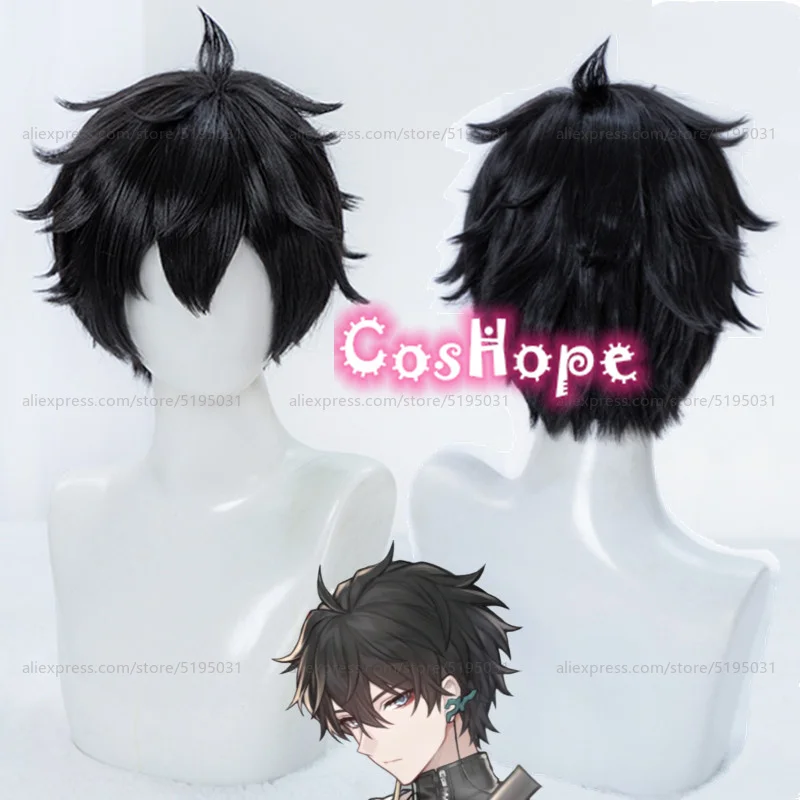 30cm Kurzhaarperücke Schwarz Anime Cosplay Hitzebeständige Synthetische Perücke 1