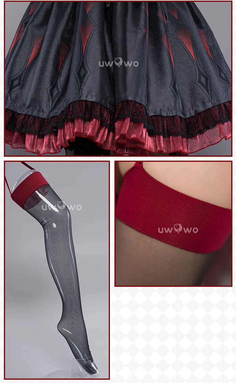 "Genshin Impact The Knave Arlecchino Maid Dress Cosplay Kostüm" 16