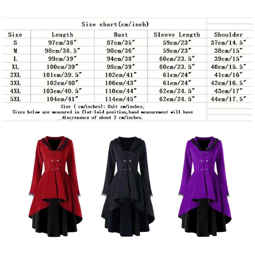 Women's Autumn Winter Steampunk Cosplay Night Dress Christmas Medieval Dance Costume 1