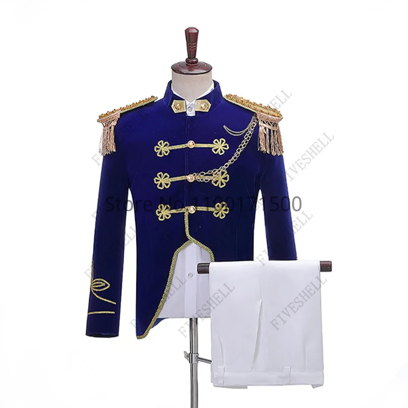 Königlicher Prinz Kapitän Matrose Kostüm Mittelalterliches Outfit Halloween Coat 6