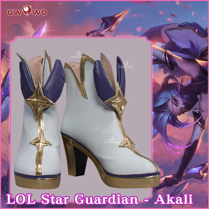 UWOWO League of Legends/LOL Costume Shoes Star Guardian Akali SG Akali Cosplay Shoe 1