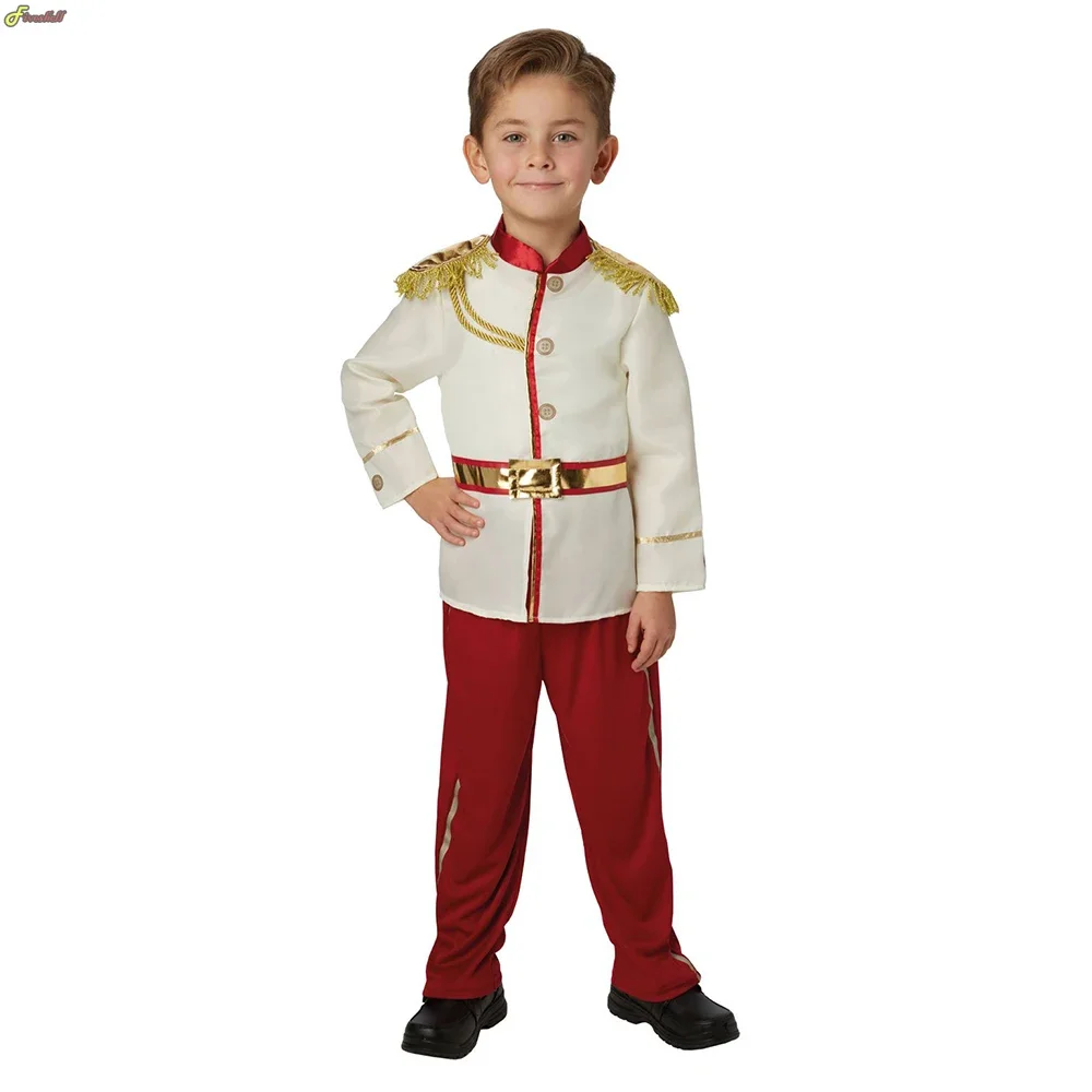 Medieval Costumes for Kids Handsome Boy Middle Ages Noble Royal Charming Prince Child Kids Carnival Party Halloween Costumes 1