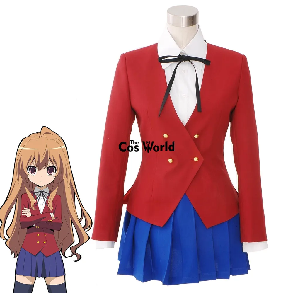 TIGER DRAGON Aisaka Taiga Toradora Gal School Uniform Coat Shirt Skirt Outfit Anime Customize Cosplay Costumes 1