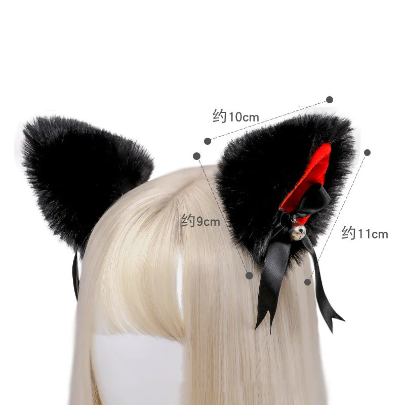 Kawaii Plüsch Katzenohr Haarspangen Lolita süße flauschige Cosplay Anime Stirnbänder Party Kostüm Haaraccessoires 1