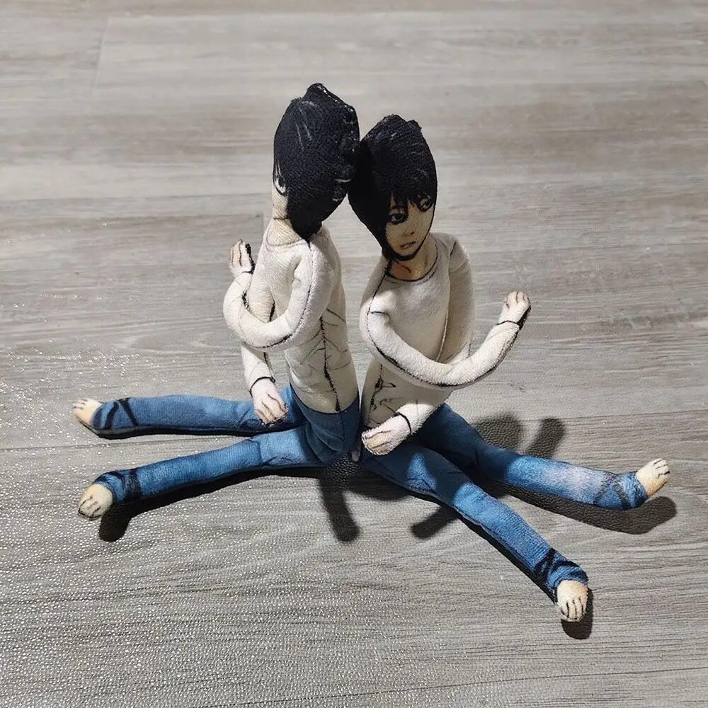 Death Note L·Lawliet Cosplay Prop Doll Plush Stuffed Figure Room Decoration Gift 3 Anime Death Note L·Lawliet Cosplay Prop Doll Plush Stuffed Figure Dolls Room Decoration Abstract Joint Mobility Props Gift 3