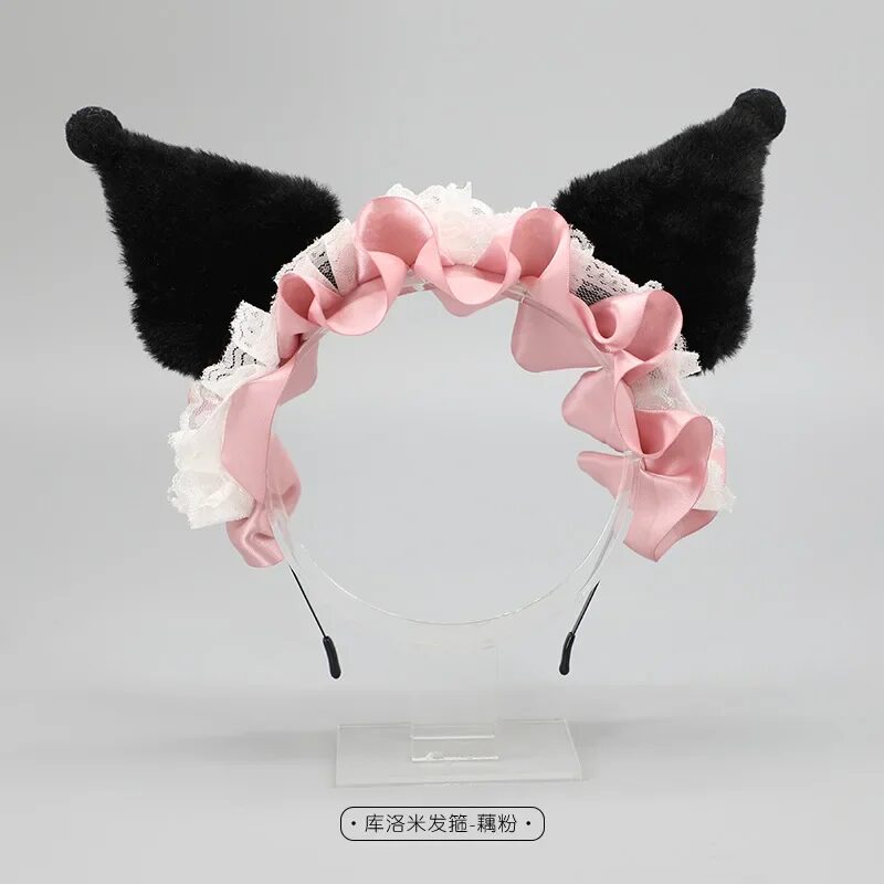 Kuromi My Melody Cinnamoroll Cute Lolita Plushie Haaraccessoires Halloween Serie Kinder Puppe Mädchen Geschenk 4 Halloween Anime Headband Kuromi My Melody Cinnamoroll Cute Lolita Plushie Hair Accessories Halloween Series Kid Doll Girl Gift 4