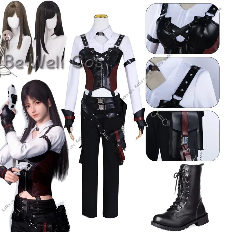 Game Love and Deepspace Heroine Cosplay Costume Wig Shoes Full Set Outfits Miss Hunter Cosplay  Uniform For Women Men Halloween 1
