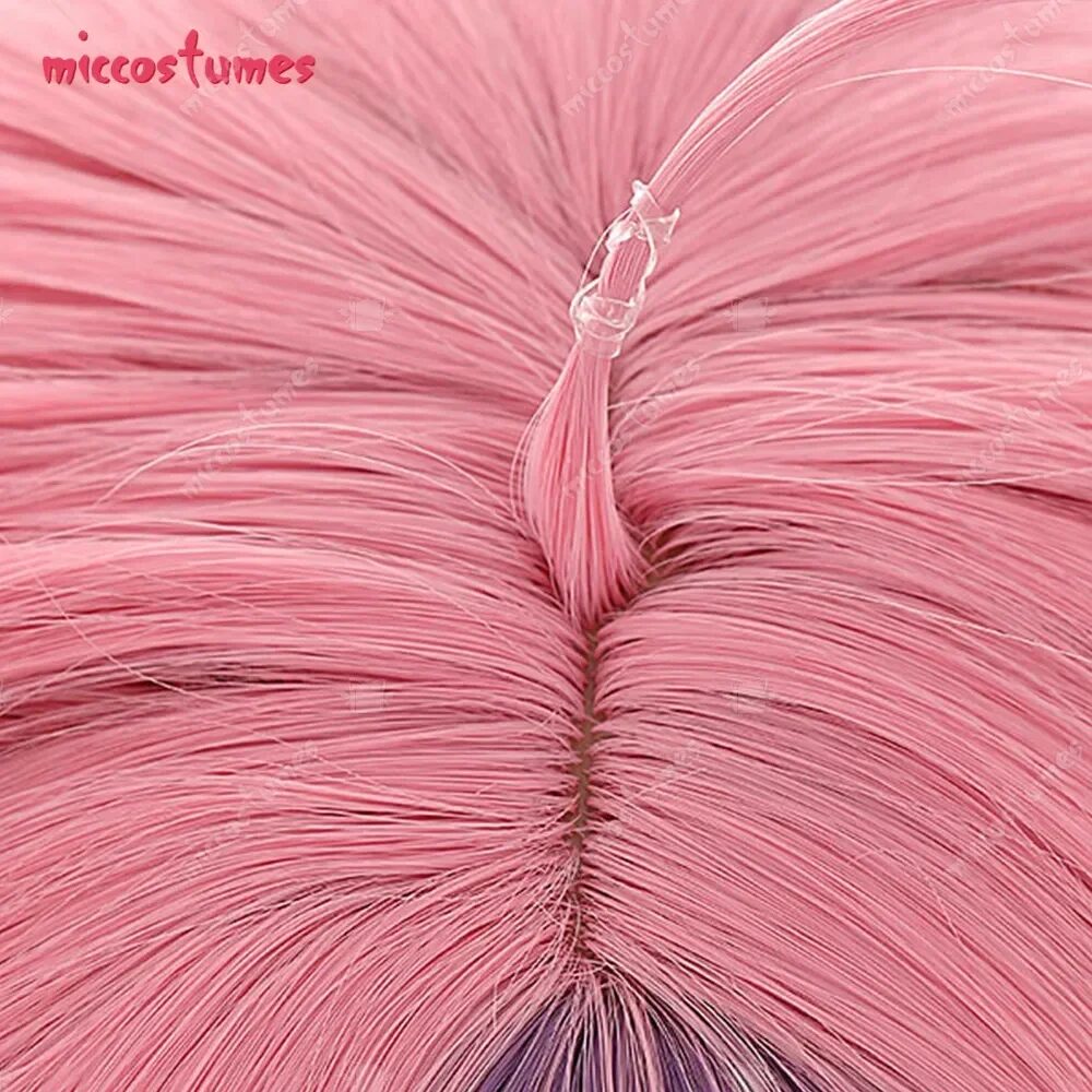 Damen Cosplay Perücke Langes Rosa Gemischtes Farbenhaar 4 Miccostumes Women's Cosplay Wig Long Pink Mixed Color Wig 4