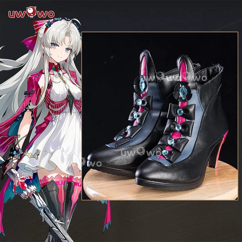 Carlotta Wuthering Waves Montelli Cosplay Schuhe Schwarz Größe 36-43 5 UWOWO Carlotta Shoes Game Wuthering Waves Carlotta Montelli  Cosplay Shoes Black shoes Woman Size 36-43 1