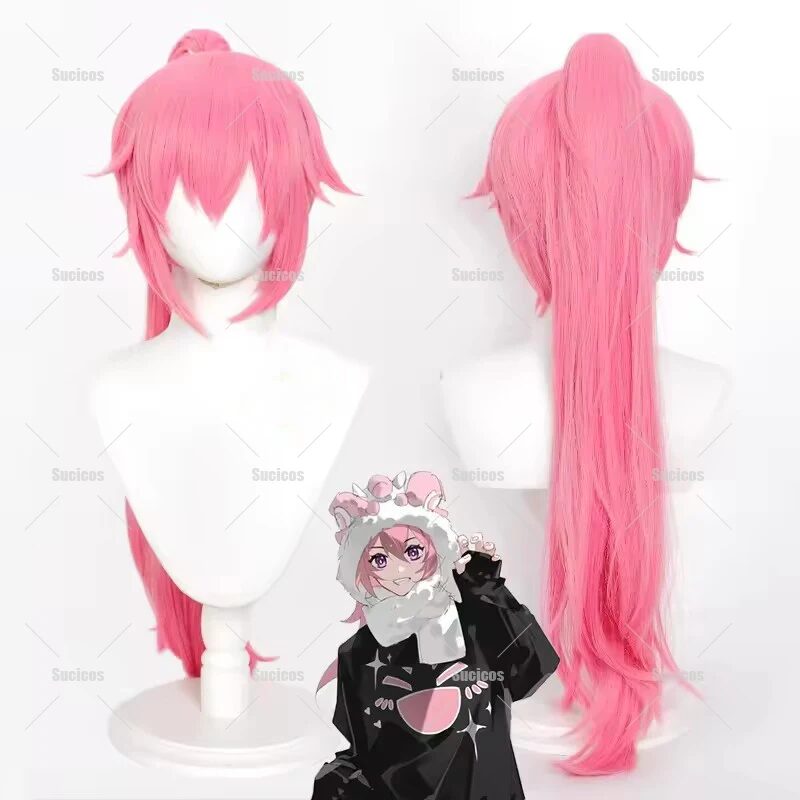 Anime To Be Hero X Loli Cosplay Wig Pink Long Ponytail Synthetic Hair (80cm) with Free Wig Cap for Conventions Halloween 1