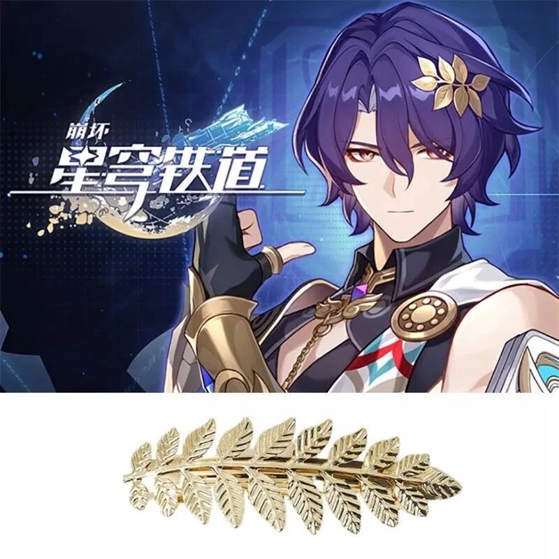 Honkai Star Rail Cosplay Haarspange Alloy Headwear Gold Men Women Halloween Party Prop 1 Game Dr. Ratio Honkai Star Rail Cosplay Golden Hair Clip Props Alloy Headwear Men Women Halloween Roleplay Party Prop 1