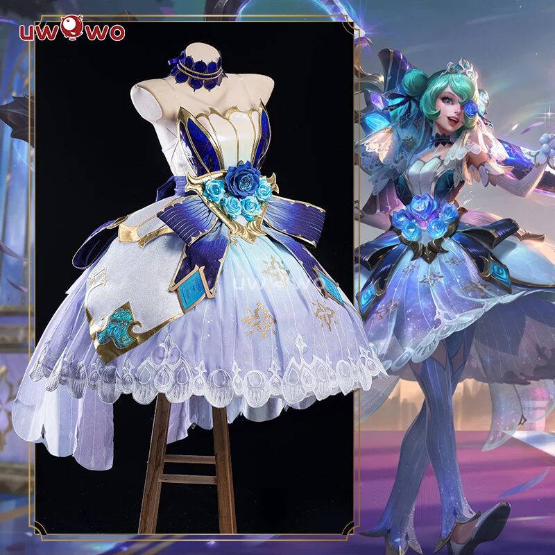 LAST BATCH UWOWO League of Legends/LOL: Gwen Prestige Crystal Rose Wild Rift WR ASU Cosplay Costume 1