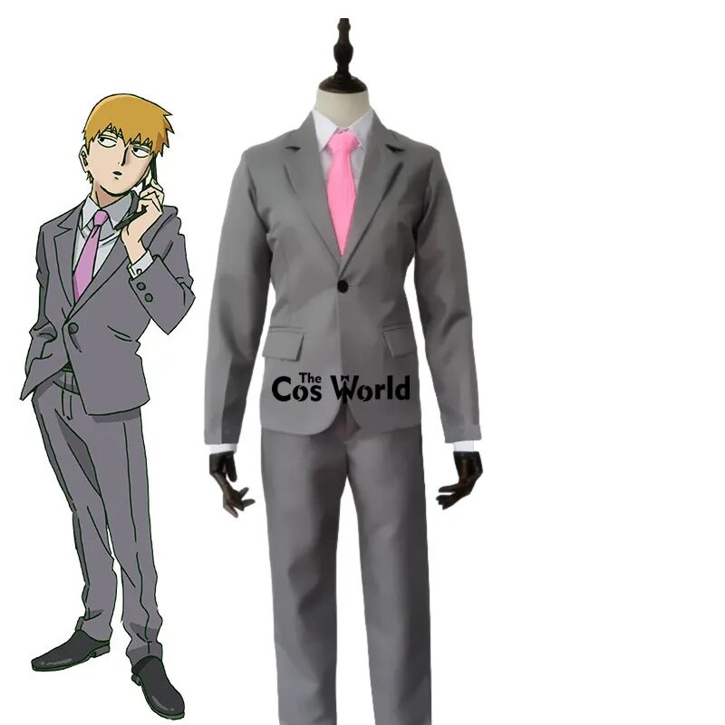 Mob Psycho 100 Reigen Arataka Suit Uniform Outfits Anime Cosplay Costumes 1